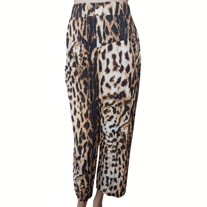 eb & eve leopard print pants, size S/M 10-12
