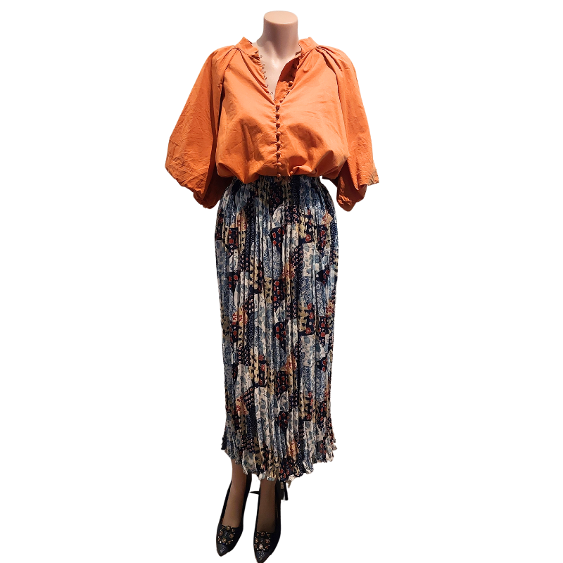 IQ Autumn tones floral skirt, size 14