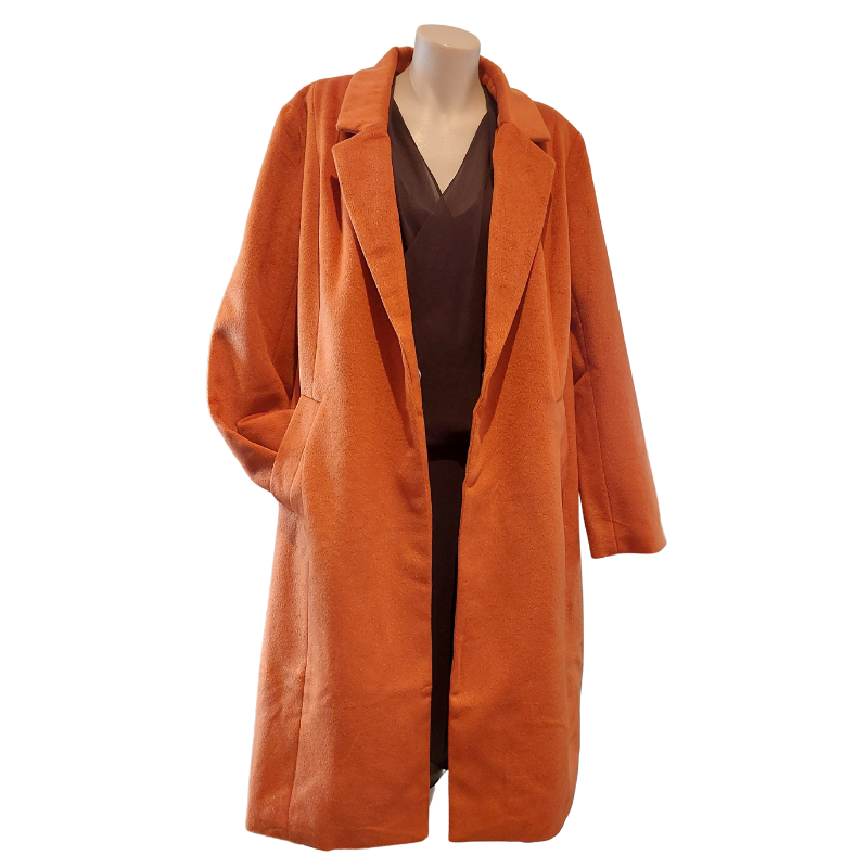NEW Sara rust coat, size 14, RRP $180