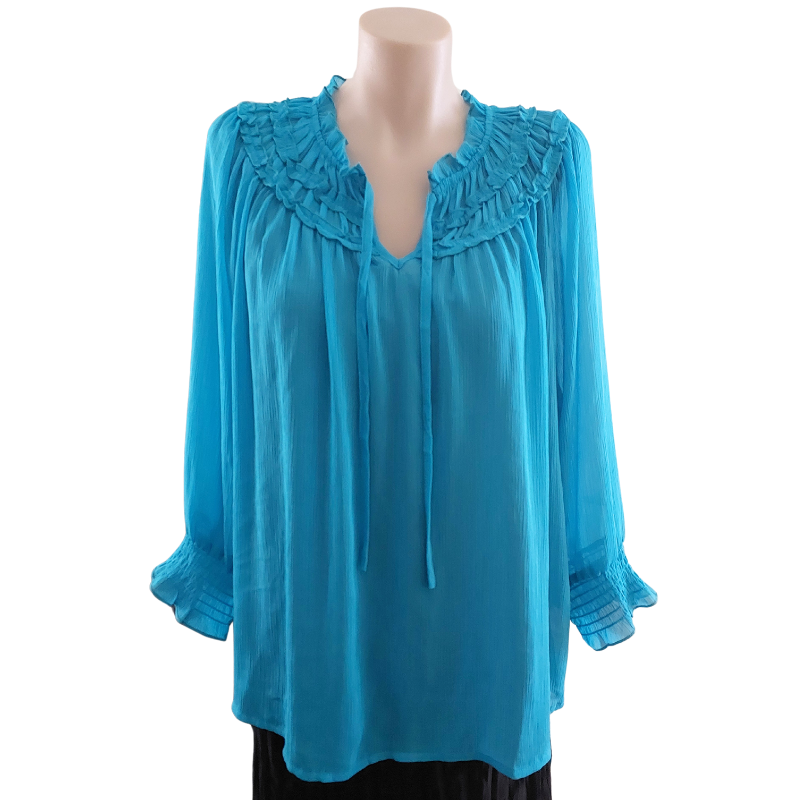 Studio 12 aqua Summer top size 16
