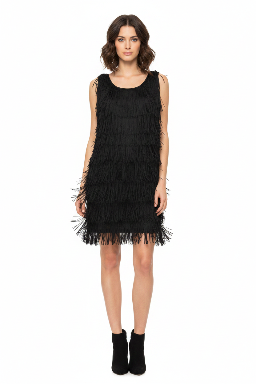 Black 1920's style Flapper/Gatsby Dress, size 6/8