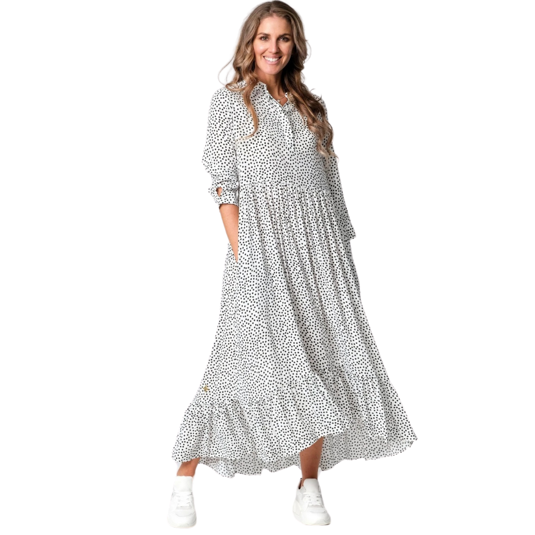 STELLA + GEMMA black & white Odette dress, size 8 retail $179