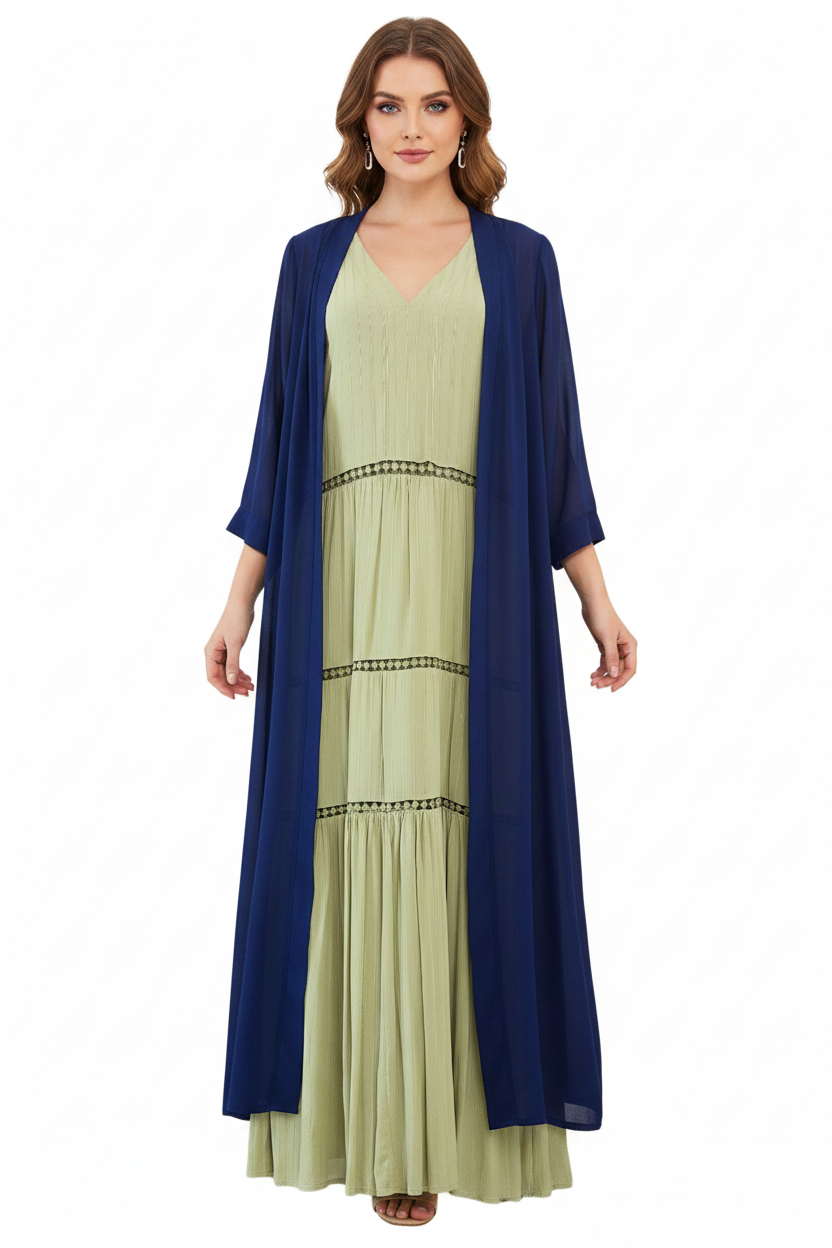 Loobies Story avocado green dress, size 14