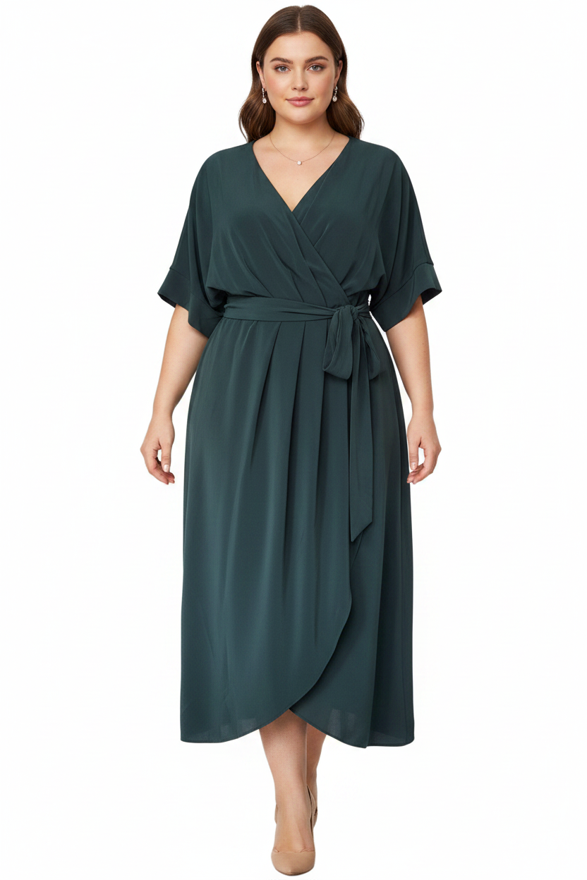 Willa green midi dress, size 16