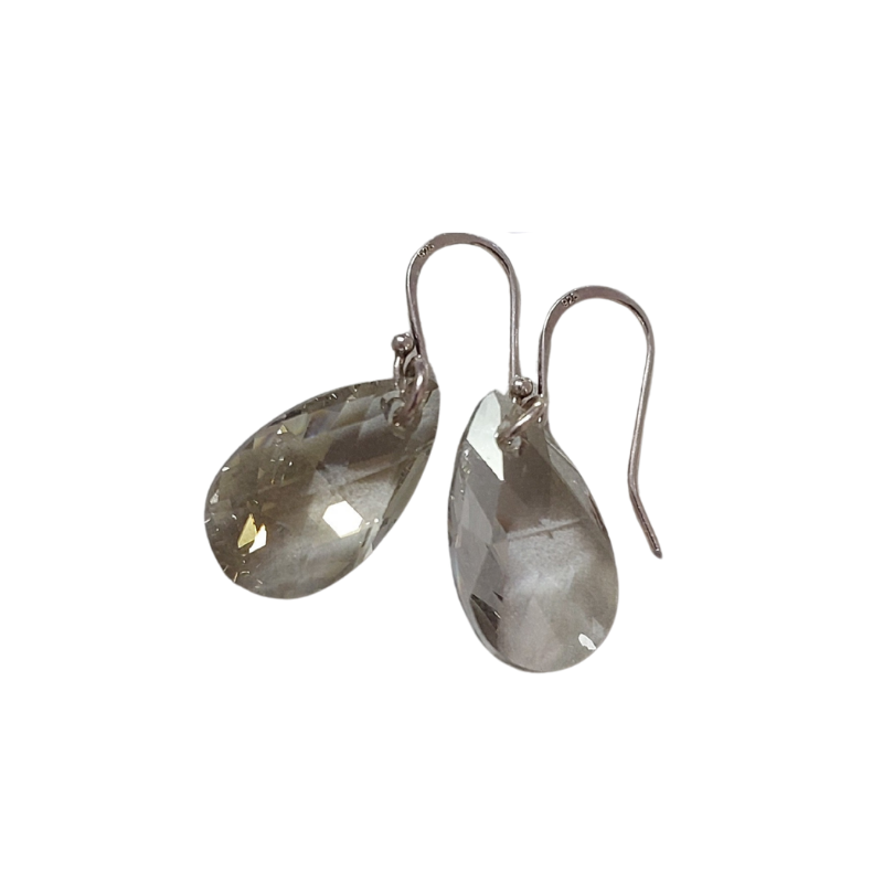New Swarovski Crystal smokey Earrings