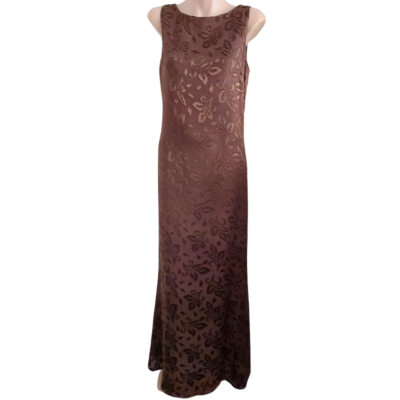 Chocolate brown formal dress, size 8