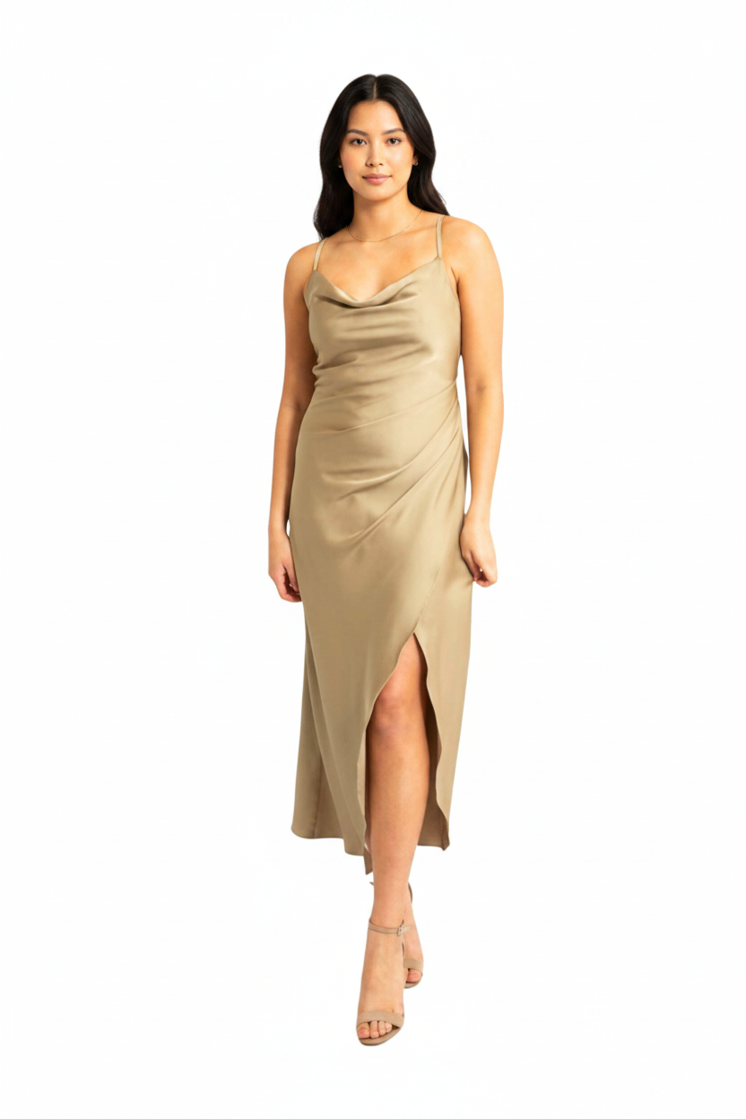 Gold/ beige formal dress, size 16