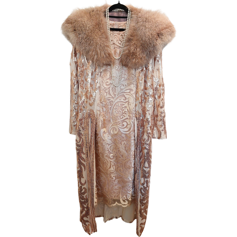 Gold / butterscotch formal dress, size 14