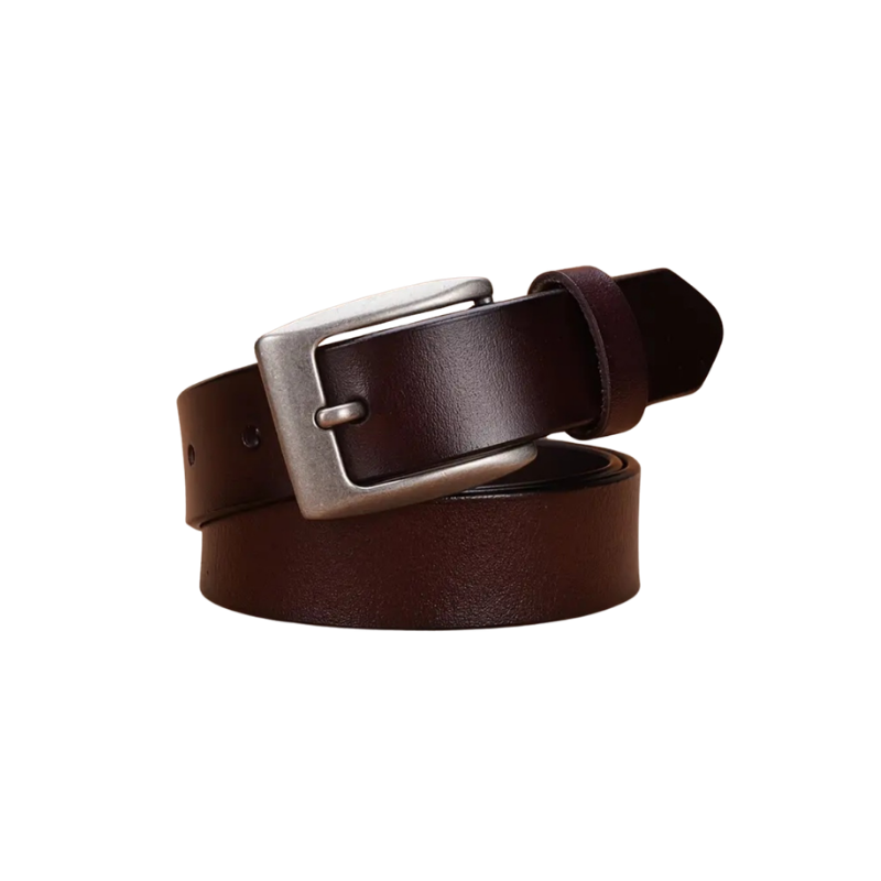 NEW leather adjustable jeans belts-matt silver hardware (black or brown)