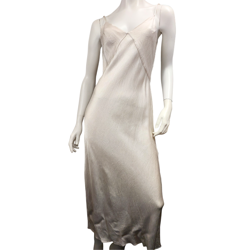 Dissh champagne silky slip dress, size L/12