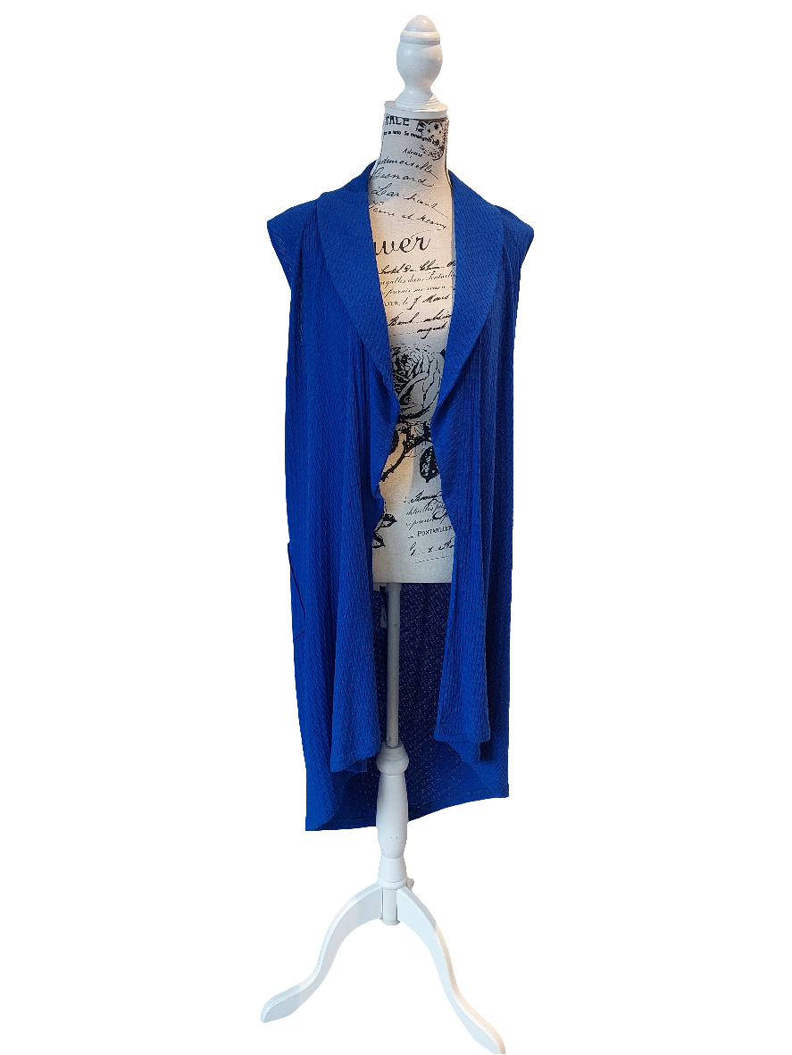Eclipse cobalt blue wool layering coat, size 12