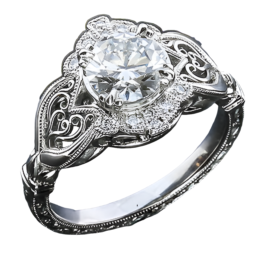 Silver CZ bling cocktail ring, size 9-HIRE