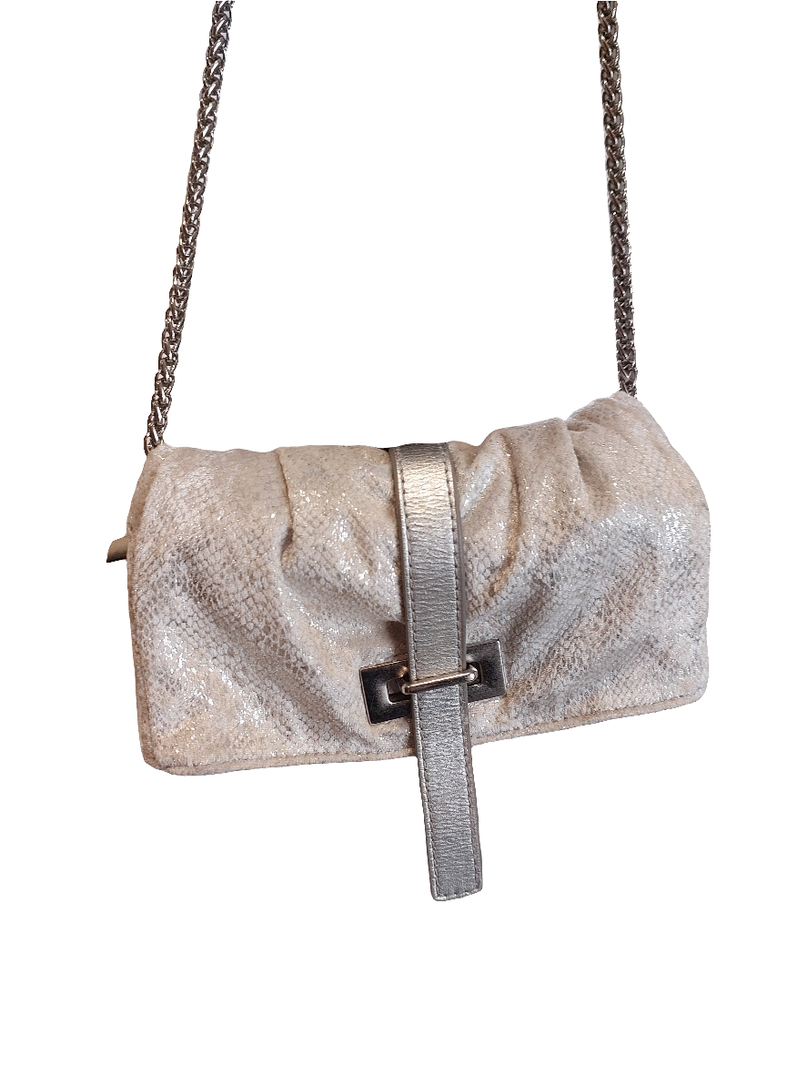 Gap silver evening bag, HIRE ONLY