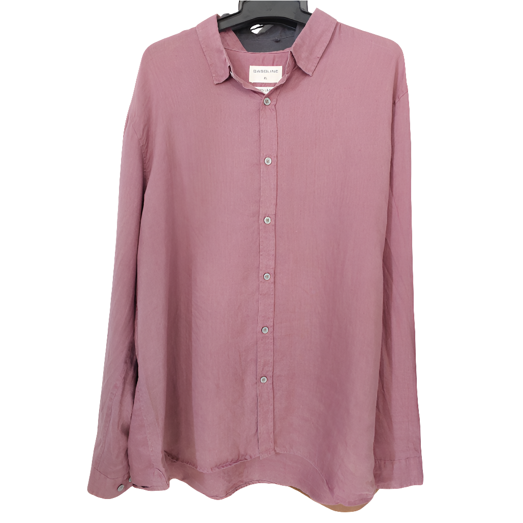 Gasoline men's pink linen shirt, size XL