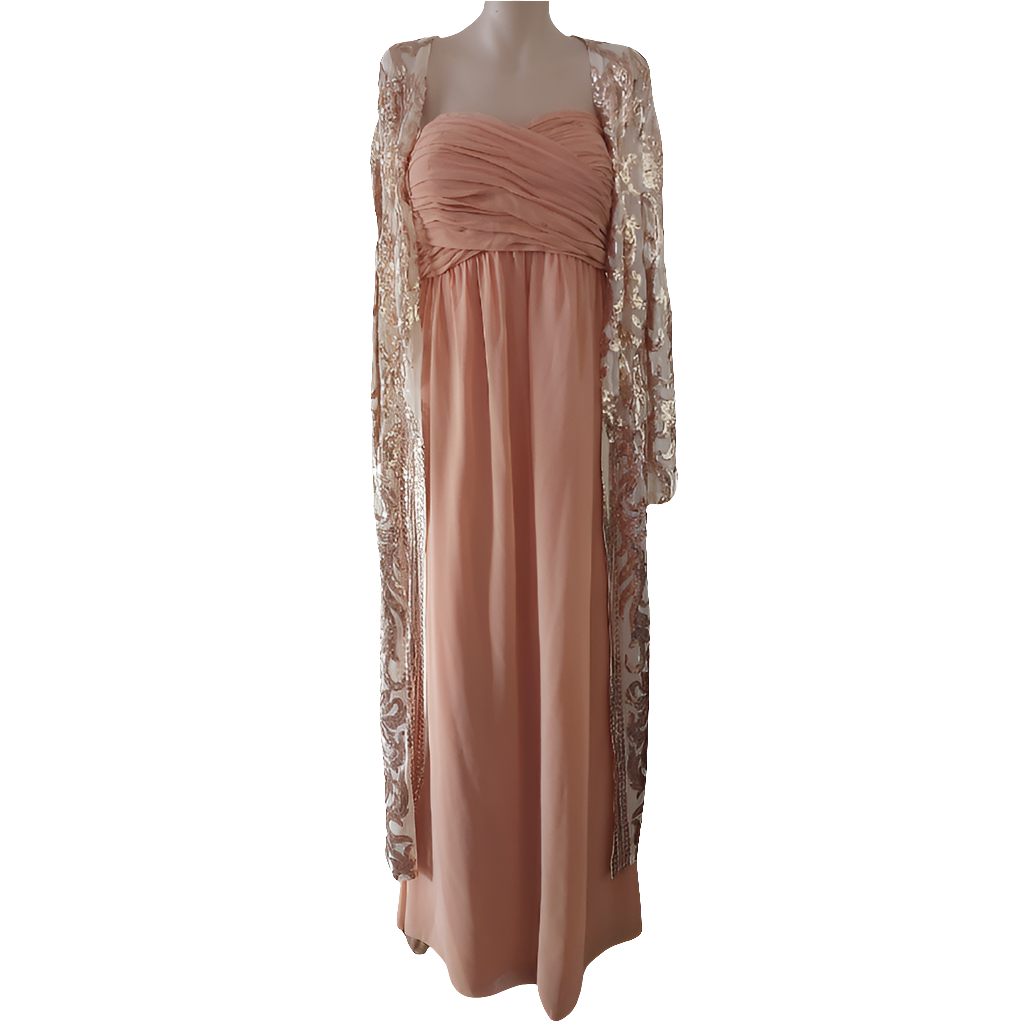 Forecast tan formal/ball dress, size 12