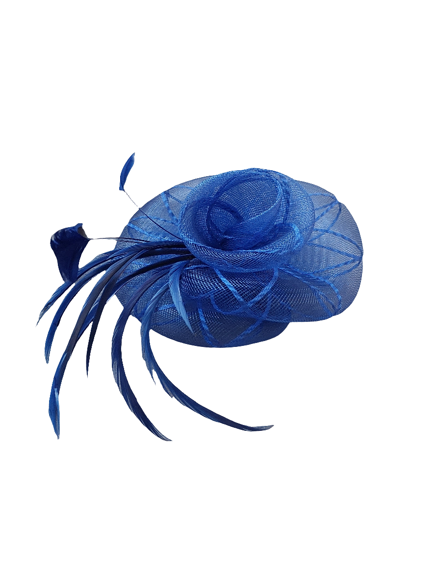 Blue fascinator-HIRE
