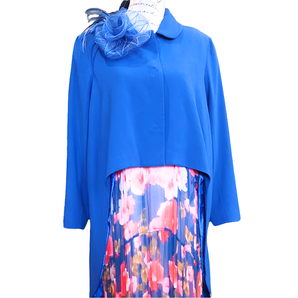 Annah S blue formal jacket/coat, size XL/18