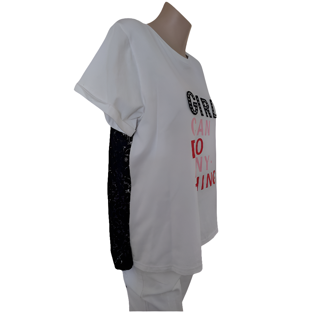 Gabby Isabella white cotton T / top, size S 10/12