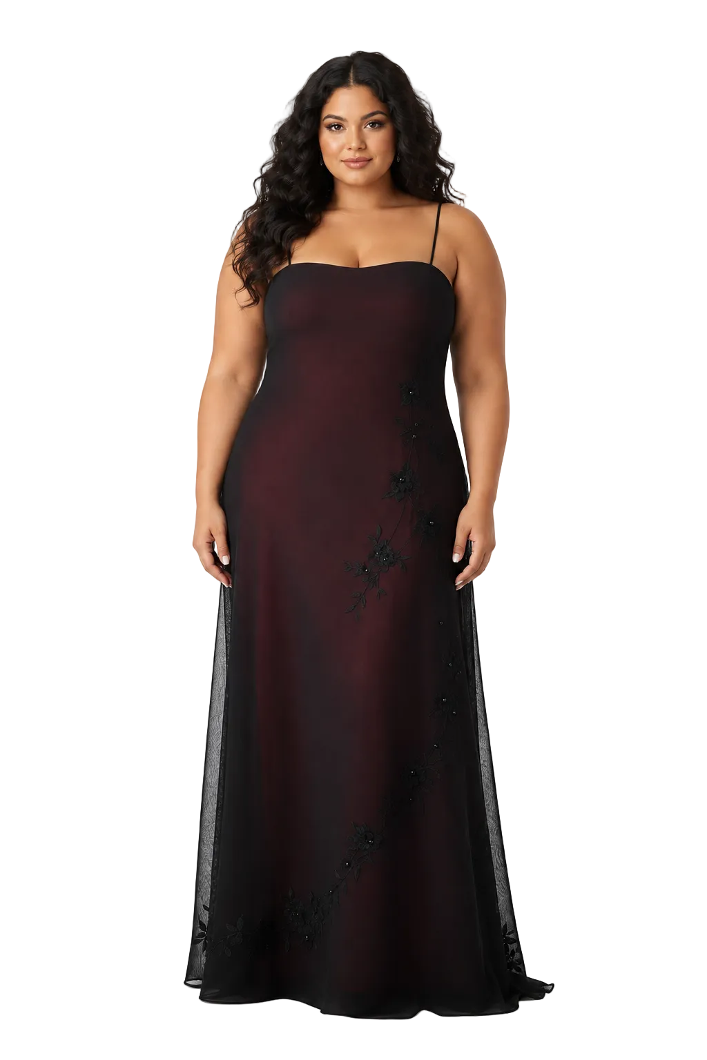 Burgundy formal/ball dress, size 16