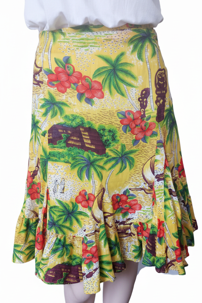 Cooper Yellow Autumn tones skirt, size 10