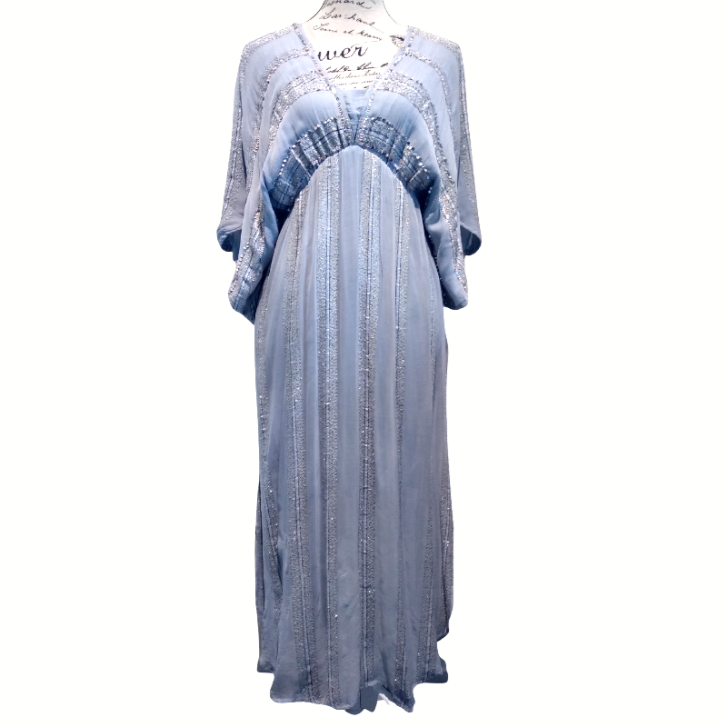 Silver/blue formal dress, size 10