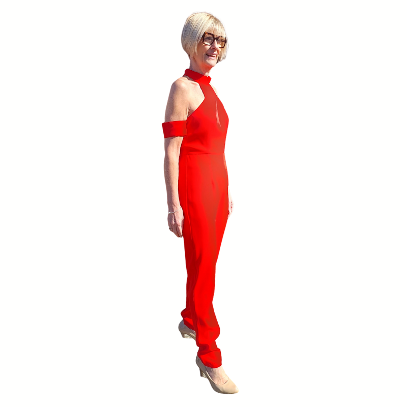 MOSSMAN red jumpsuit, size 10
