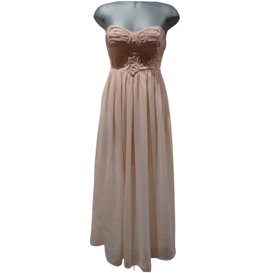 Peach strapless formal dress size 8/10