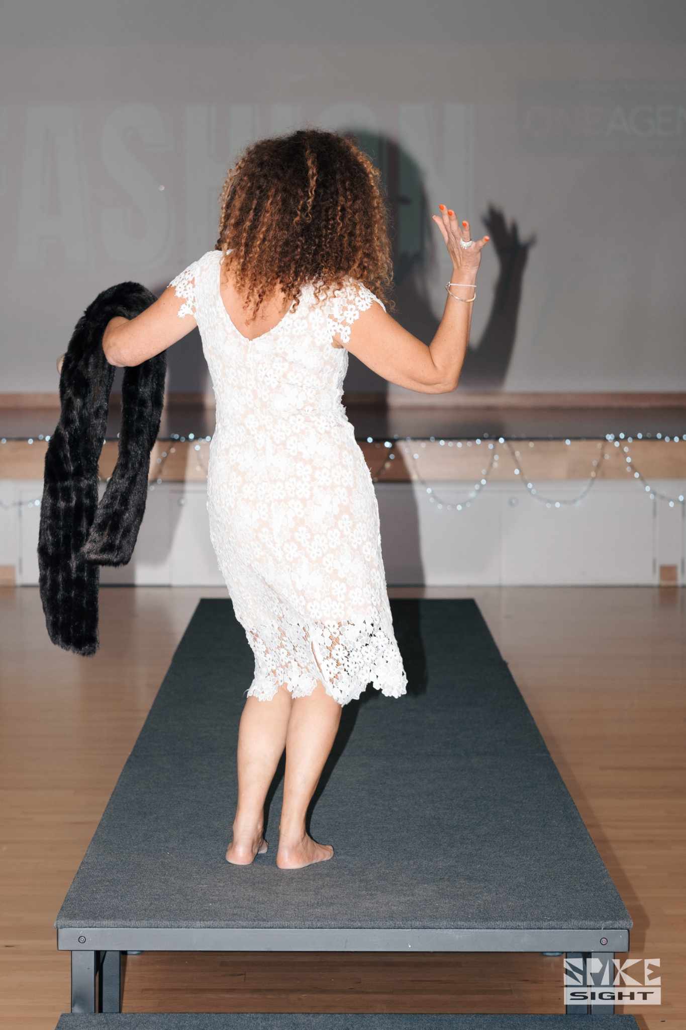 Atmosphere ivory lace formal dress, size 10-12