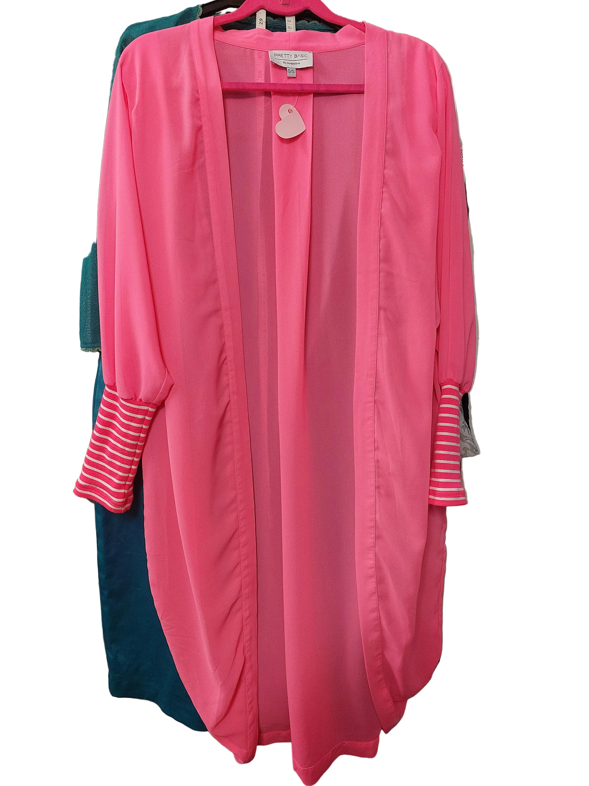 Augustine neon pink layering coat, OSFM, 12 14 16