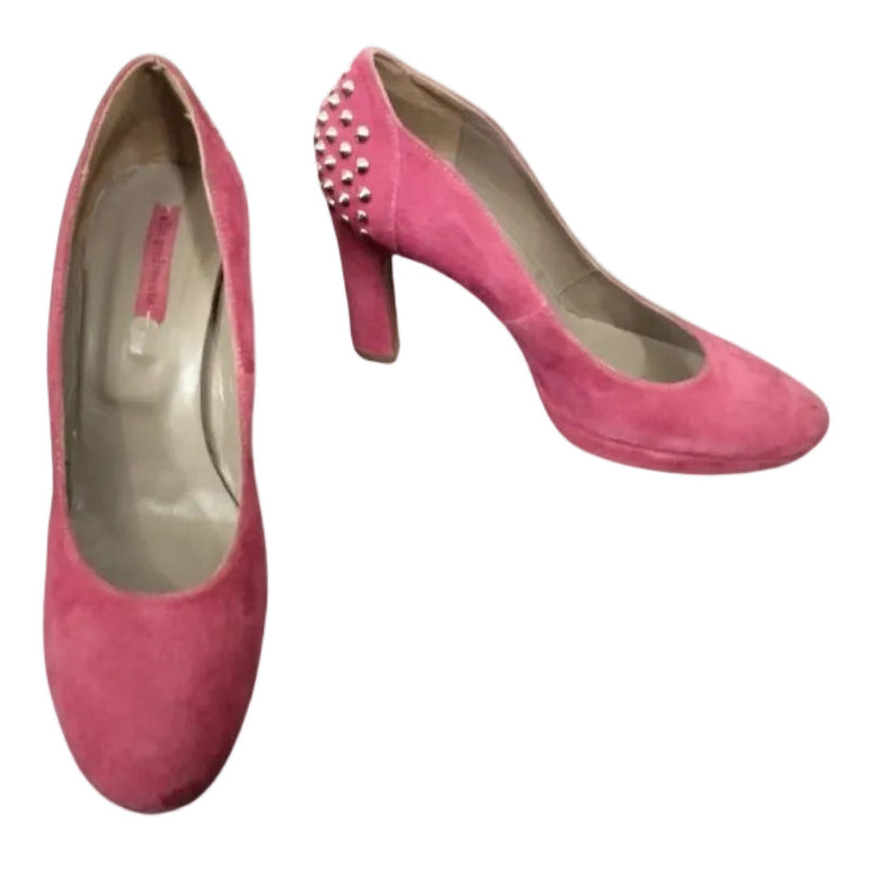Alto gradimento pink suede leather heels-38/7