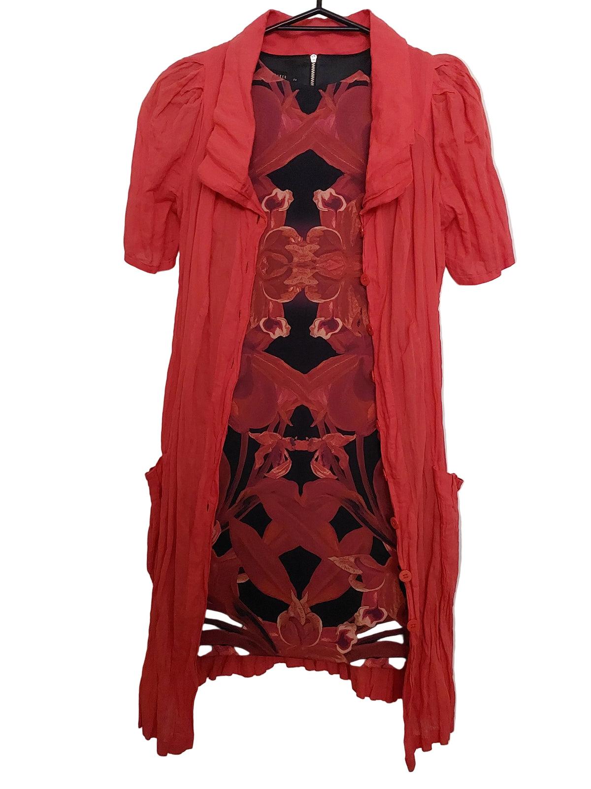 Anne Mardell melon layering coat, size 8/10