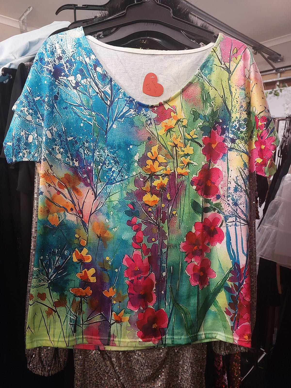 NEW floral t shirt/top, size 12
