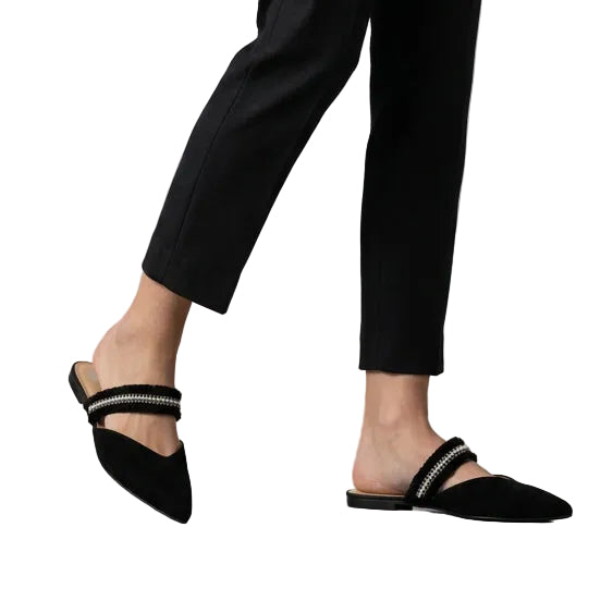Gios eppo black pearl bling flats, size 37/6