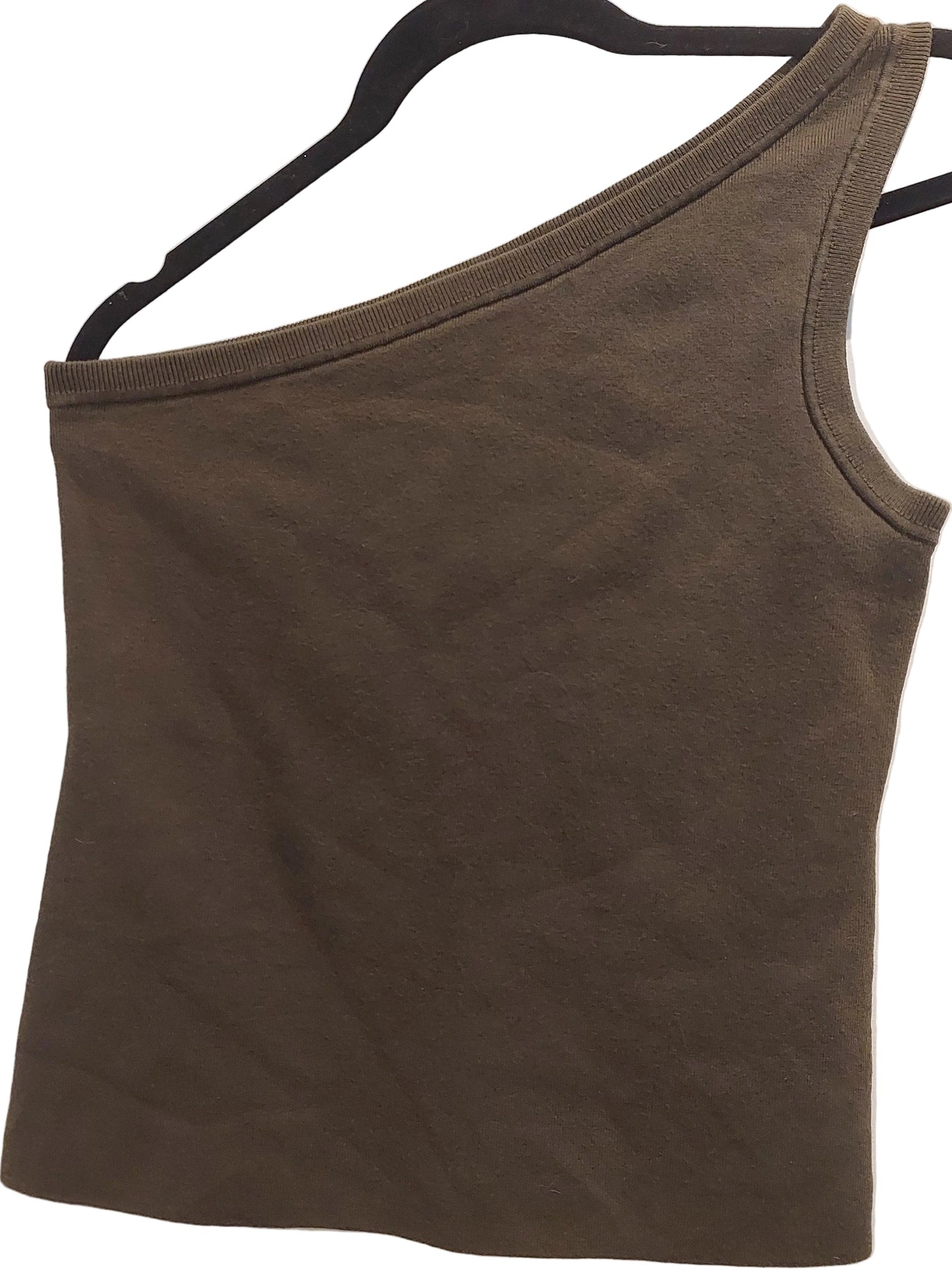 Country Road khaki one shoulder Summer top,size M /12