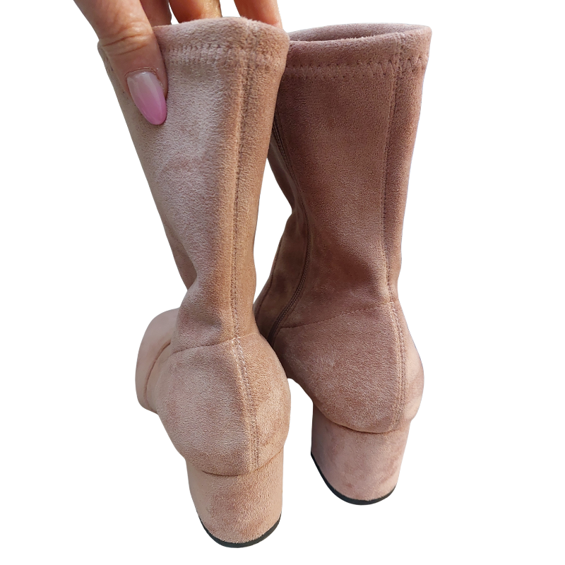 Mollini pink suede ankle boots, size 38/7