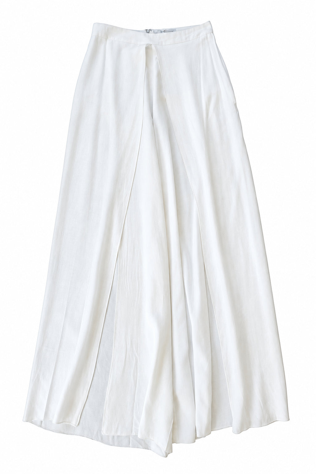 New White Closet white wide split leg pants, size 10
