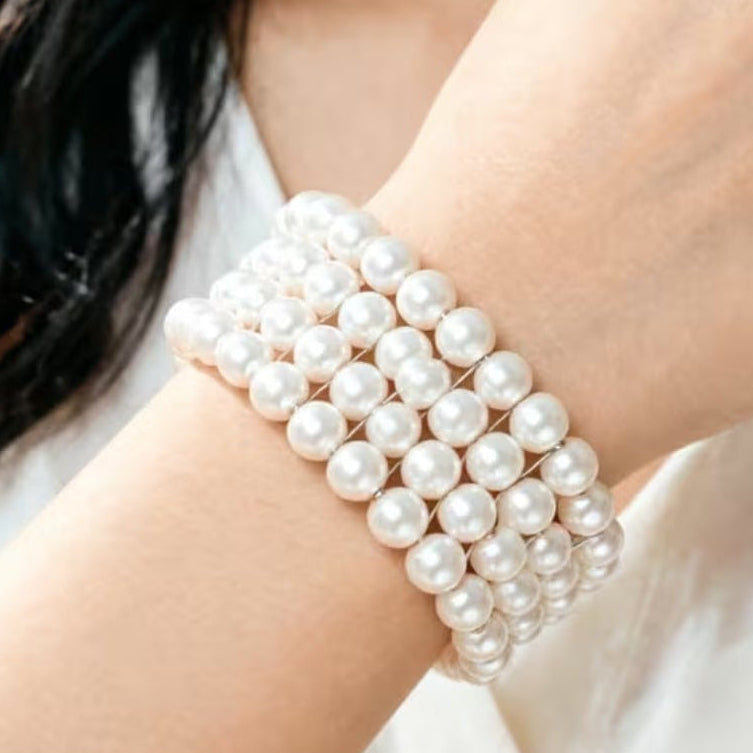 Faux pearl bracelet