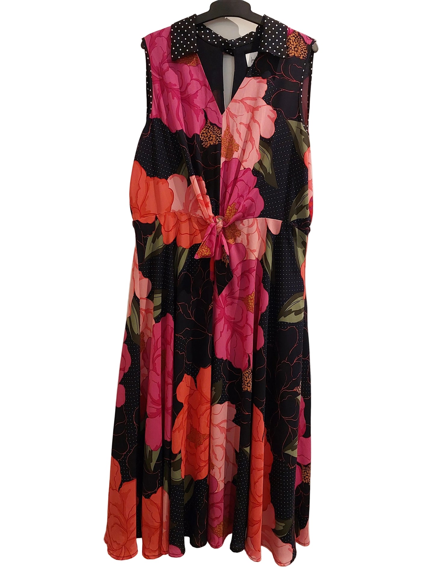 Joseph Ribcoff navy floral formal midi dress, size 18