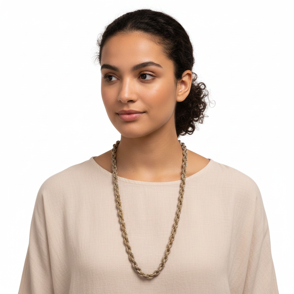 Dark silver necklace