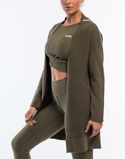 Etch brown ribbed cardigan, size 10
