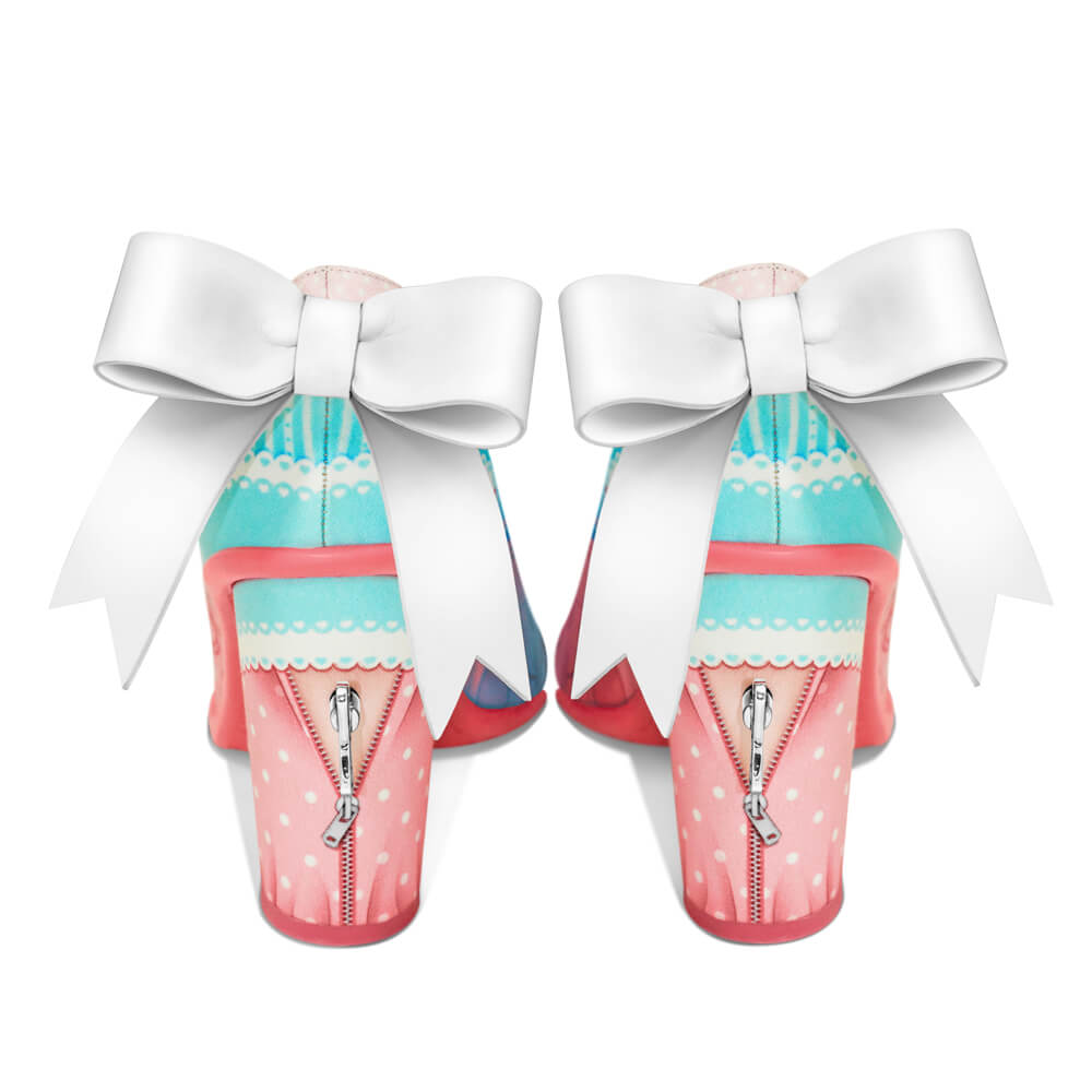 New Hot Chocolate Design Twin Lolita Mid Heel Mary Jane heels, size 38/7
