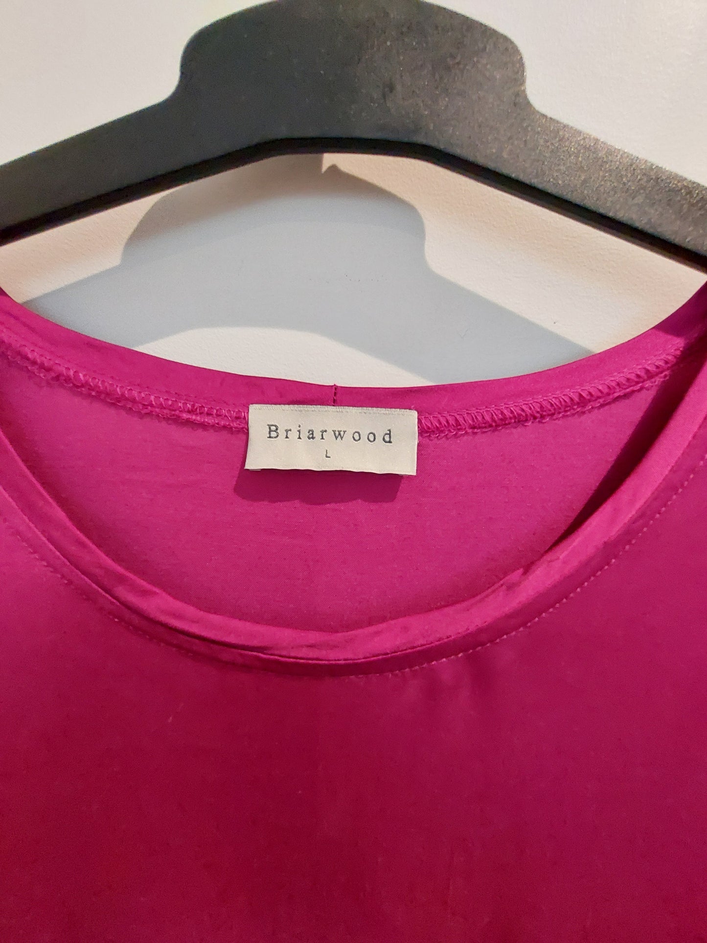 Briarwood cerese pink silky l/s dress size L/16