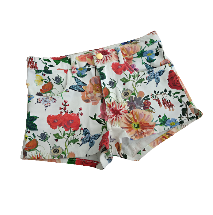 Girls floral bomber jacket + shorts, size 12