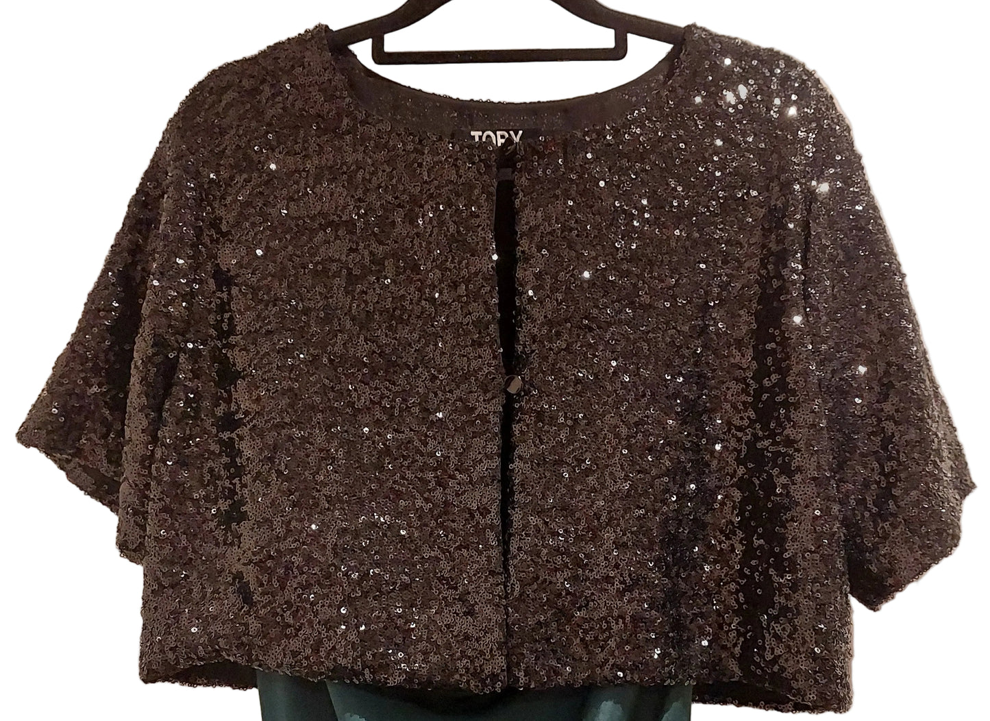 Toby black sequin jacket, size 12
