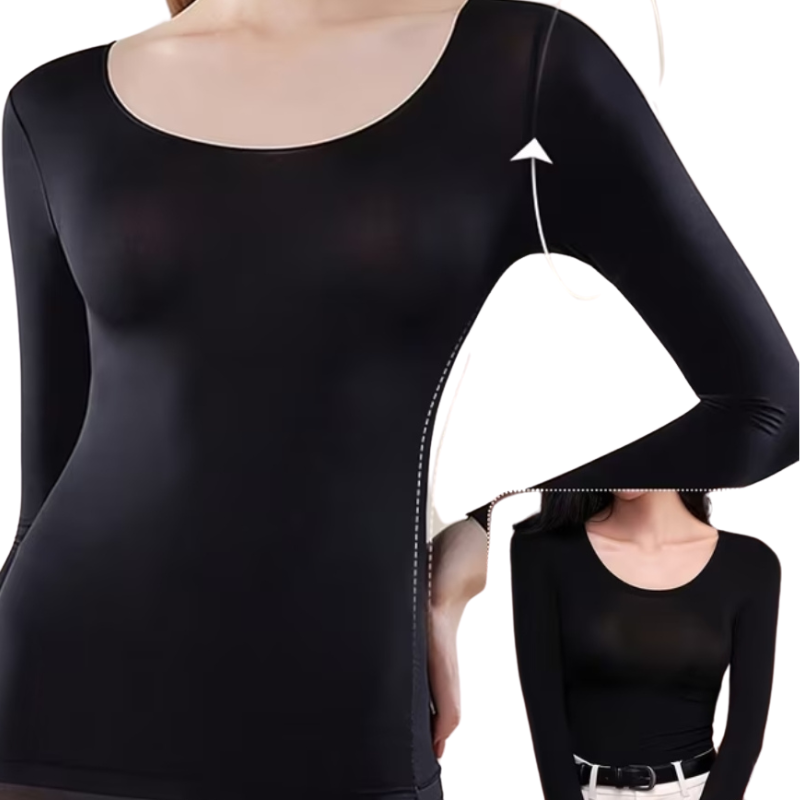 New black thermal top, size 8-10-12-14