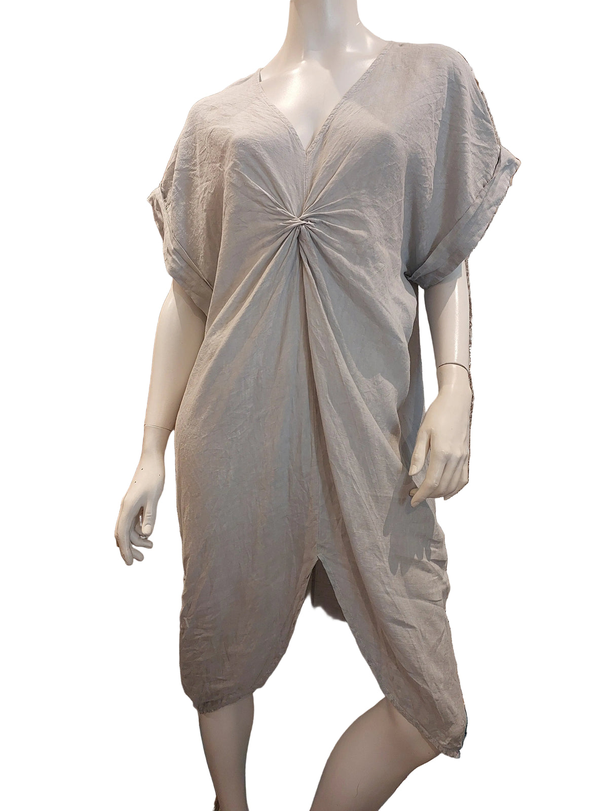 Halo & Hazard grey casual linen dress, size 12-14