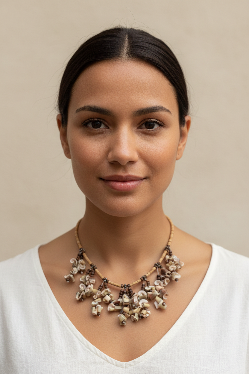 Shell beaded necklace