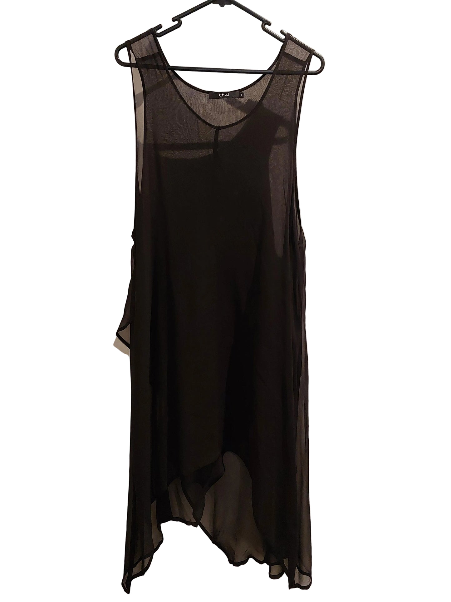 Etal black silk top, size 5/16