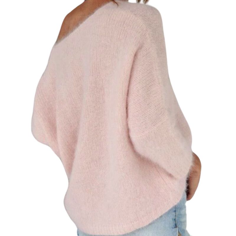 Birds of a feather pink angora jumper, size L/XL