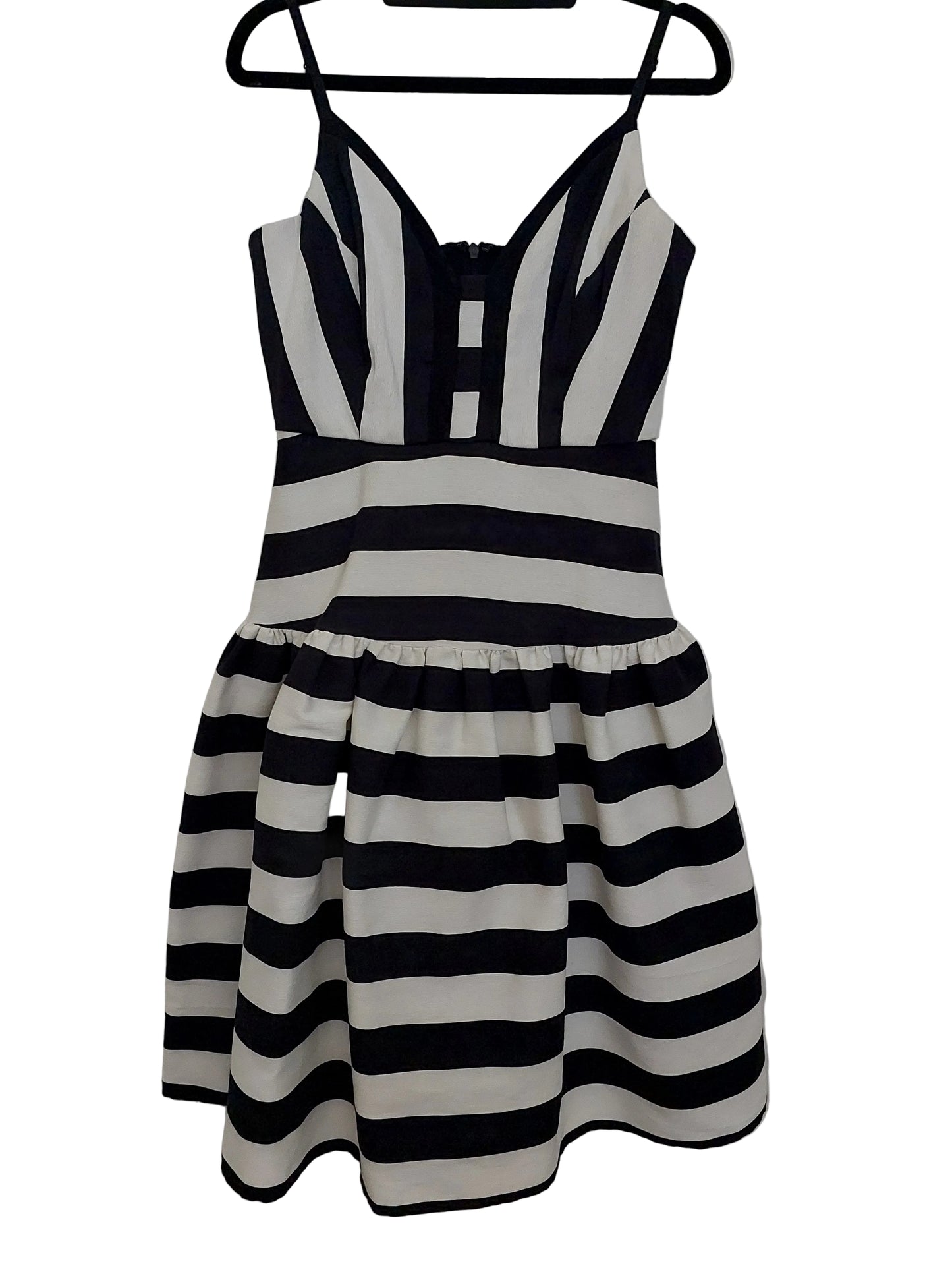 Asos black white striped formal/party dress, size 10